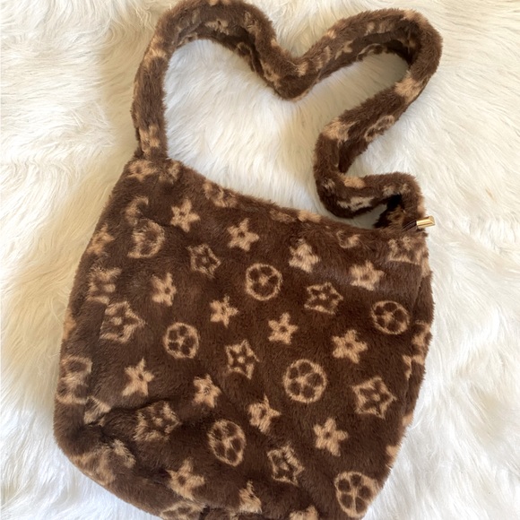 Brown/Tan Monolux Shoulder Bag - Picture 5 of 10